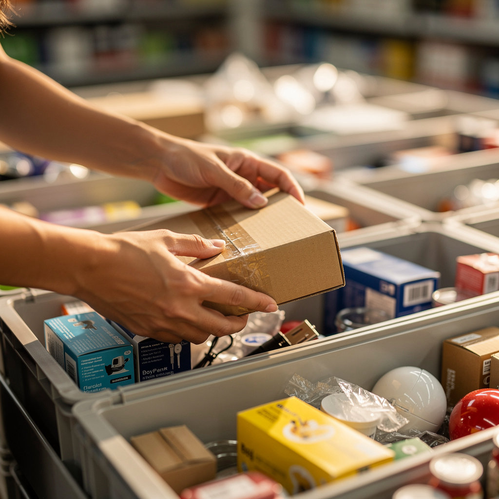 California Bin Store interior showcasing diverse discount retail products and shopping excitement in National City, CA